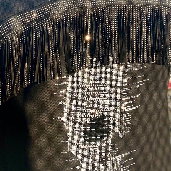 men's jacket on the lining finished with sequins, fringes and metal decorations - Picture 15 of 16